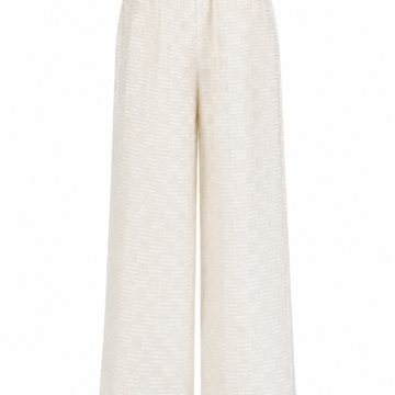 Off-White Wide-Leg Pleated Woven Pants