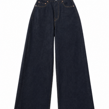 Dark Indigo Loose Straight Wide-Leg Jeans