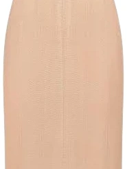 Light Beige Bodycon Midi Dress