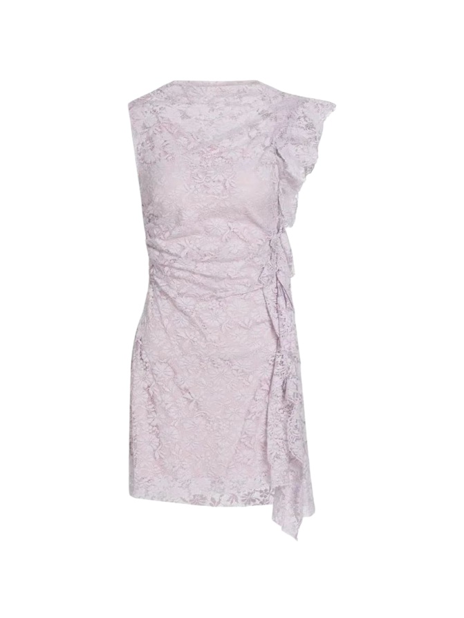 Pale Lavender Asymmetrical Sleeveless Mini Dress